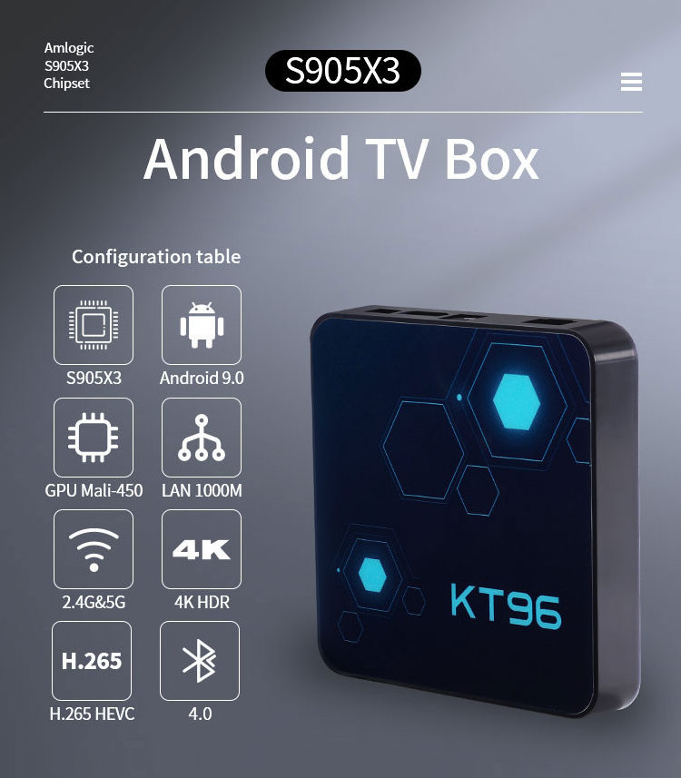 Factory low price box iptv Remote Streaming Media Player with Google Assistant Satellite TV Receiver 4K Ultra HD onn tv box