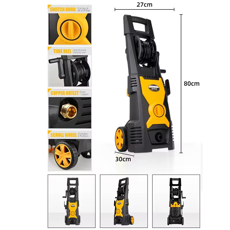 3000PSI Electric Pressure Washer 2.4GPM Power Washer 1600W High Pressure Cleaner Machine with 4 Nozzles Foam Cannon