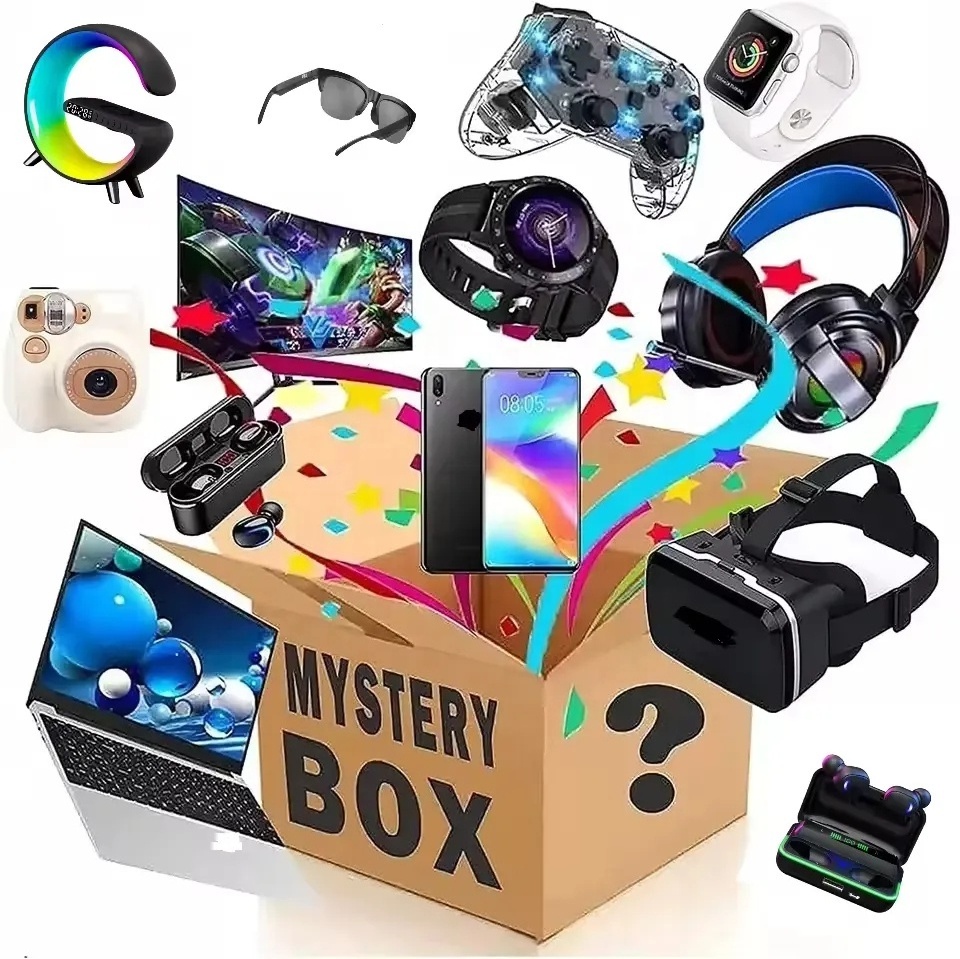 Smart Watches Wireless Earphone Headphones caja misteriosa box lucky draw surprise blind mystery box electronics with products