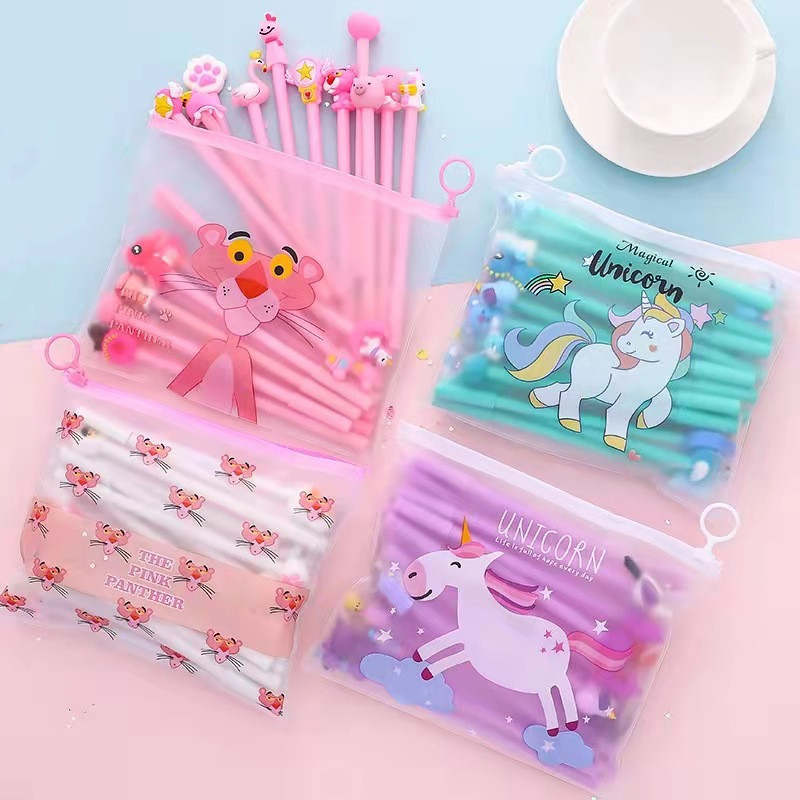 Hot Selling Promotional Kawaii Neutral Pen 0.5mm Korean Design Cartoon Cute Gel Pen Stationery Manufacturer