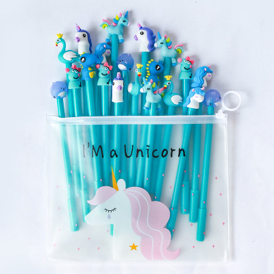 Hot Selling Promotional Kawaii Neutral Pen 0.5mm Korean Design Cartoon Cute Gel Pen Stationery Manufacturer