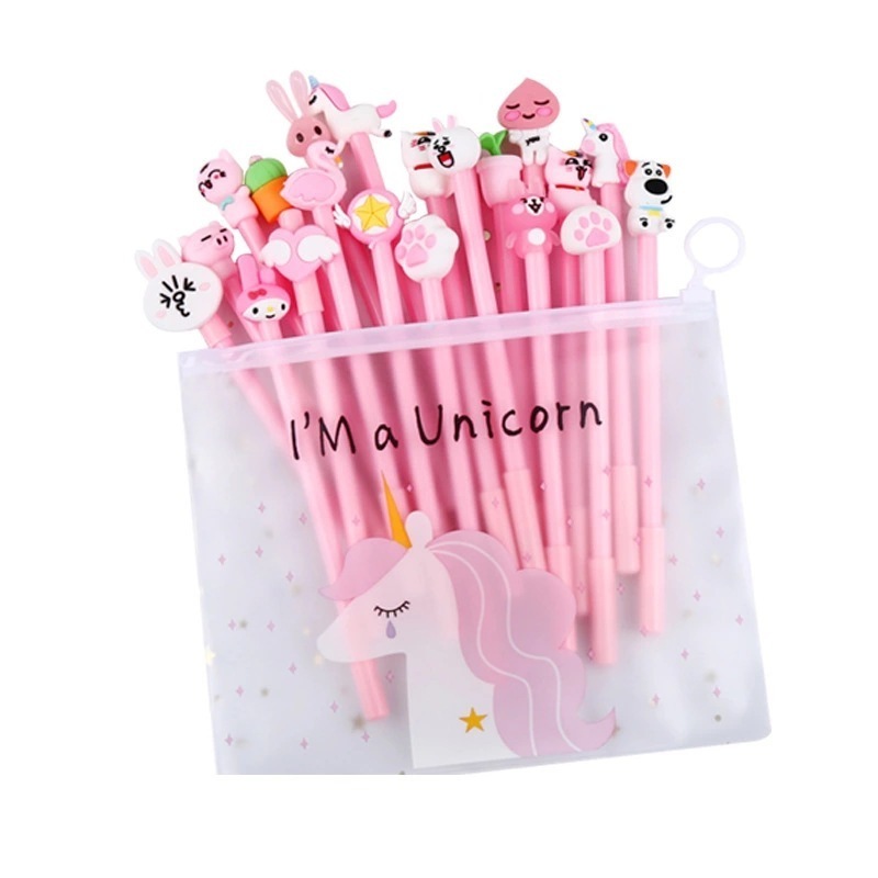 Hot Selling Promotional Kawaii Neutral Pen 0.5mm Korean Design Cartoon Cute Gel Pen Stationery Manufacturer