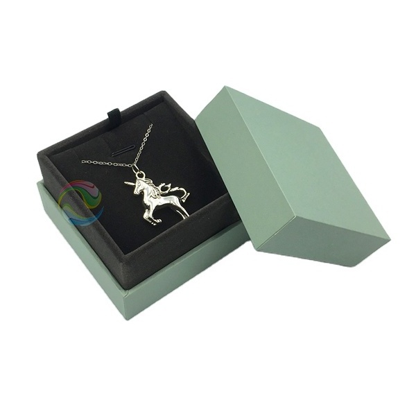 Luxury Blue High-end Custom Logo Necklace Jewelry Gift Box Packaging