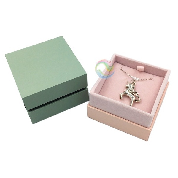 Luxury Blue High-end Custom Logo Necklace Jewelry Gift Box Packaging