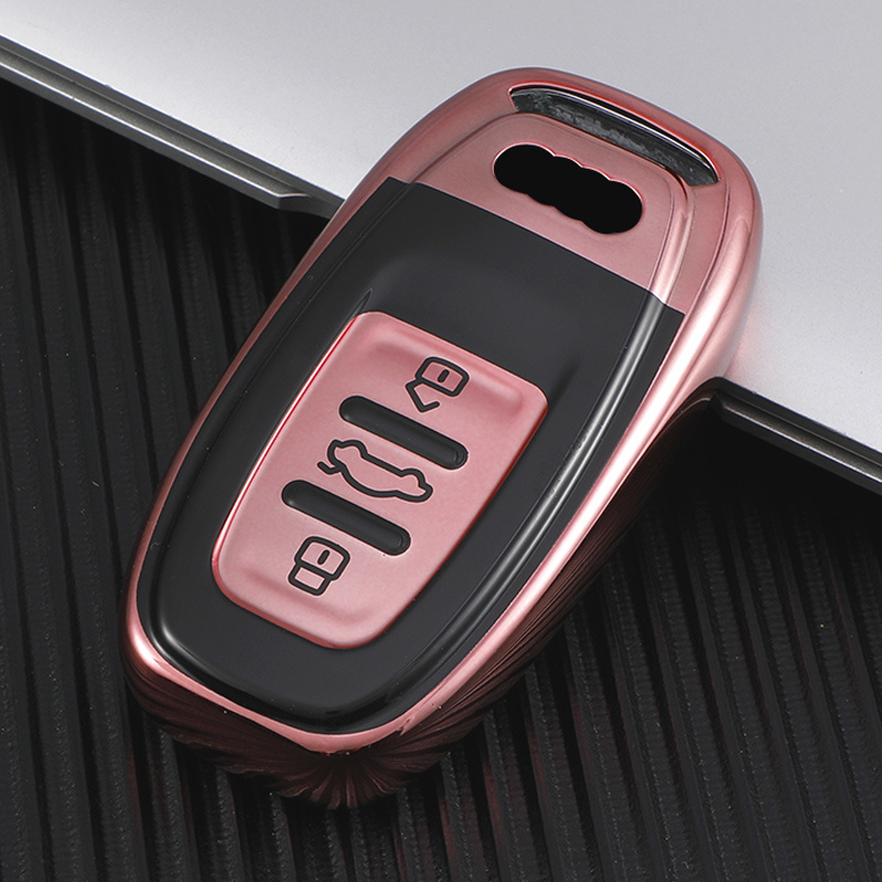 Key Fob Cover Case for Audi A3 A4 A5 A6 A7 A8, TPU Soft Glue Protection Key Shell ,Key Case for Audi Q3 Q5 Q7 R8