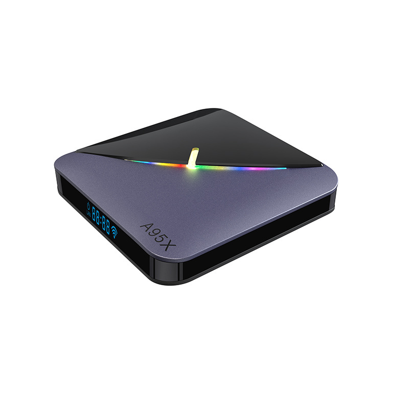 2022 Newest Smart Android Box A95X F3 AilII 4gb/64gb Android 11.0 Amlogic S905W2 Dual wifi BT TV Box with RGB light