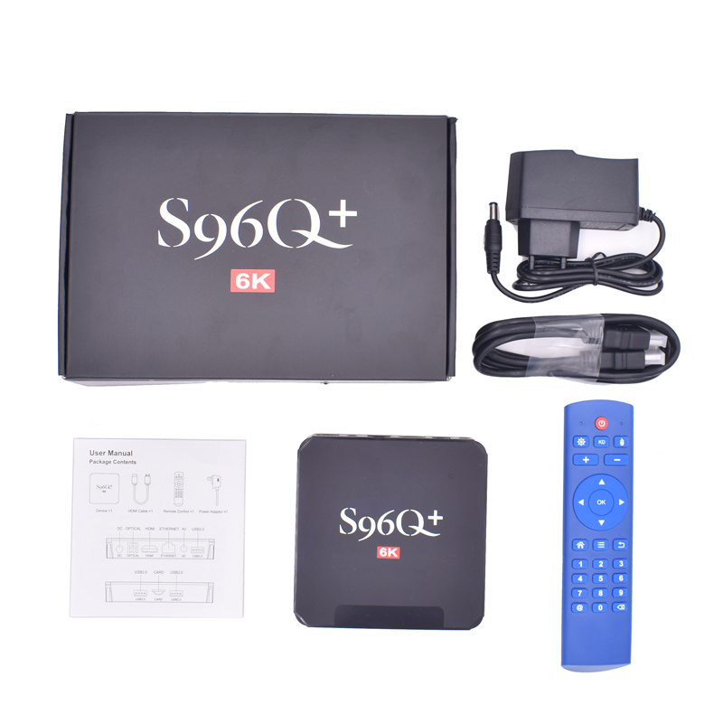 Hot Selling New Design s96q+ S96Q Plus   android 10 .0  quad core ddr 4gb ram 32gb rom  cheapest smart tv box 7.1