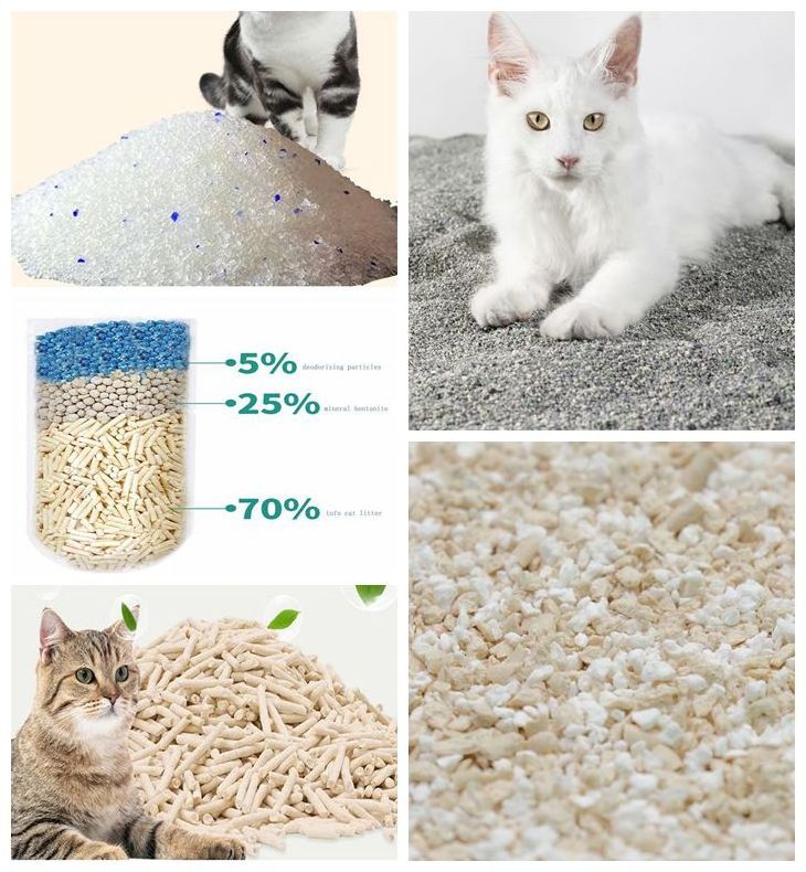 Silica sand biodegradable plant crystal pet products oem cat litter accessories supplier cassava bentonite and tofu cat litter