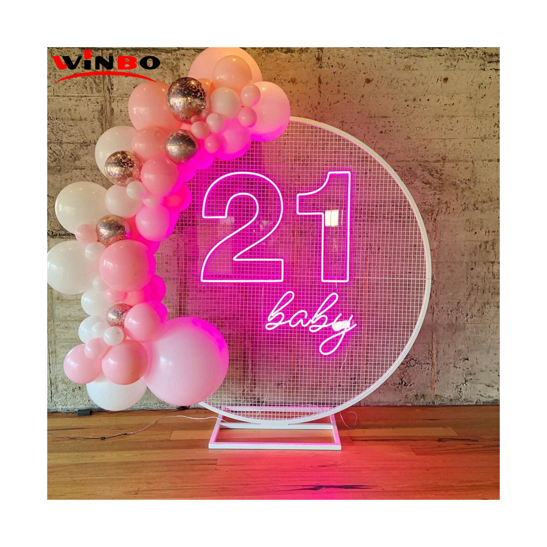 Winbo ODM/OEM Personalized letters Happy birthday neon sign number Led flex light custom Neon sign For family birthday party