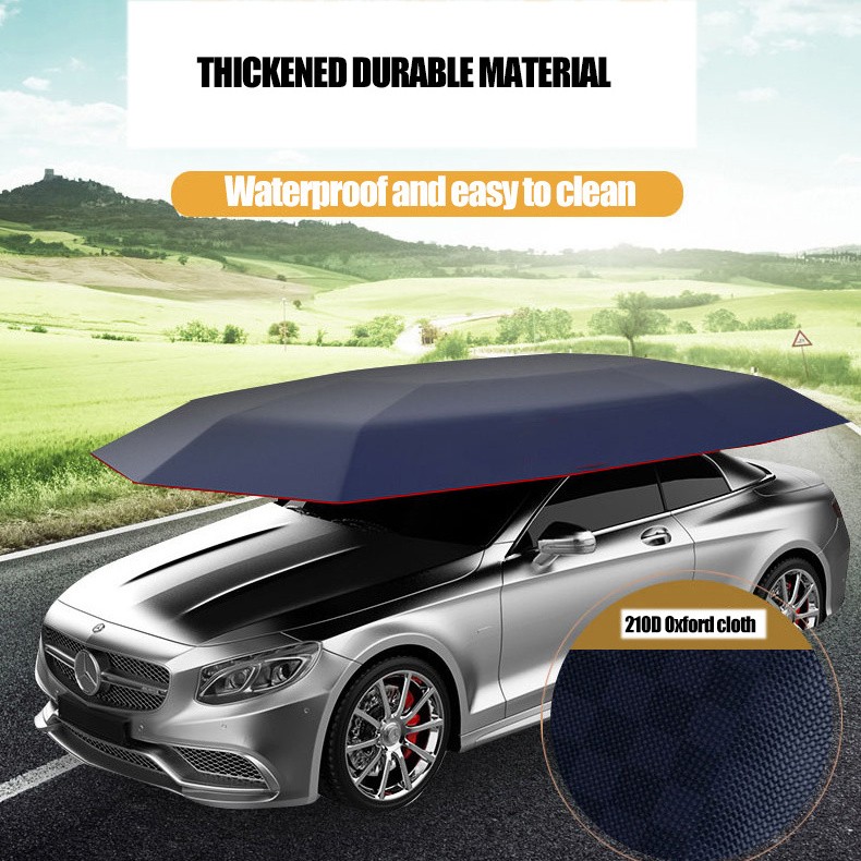 Car Roof Sunshade 4.2m 4.5m 4.9m Anti-Uv Fully Automatic Remote Control Folding Tent Protection Canopy Umbrella Car Covers