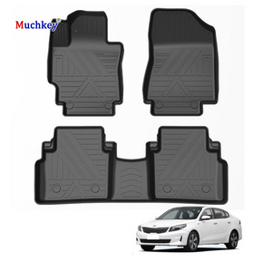 Muchkey Full Set Eco-Friendly Car Floor Mat Non Slip Odorless Luxury 5D TPE Car Mats For 2017 2018 2019 2020 Kia Cachet K4