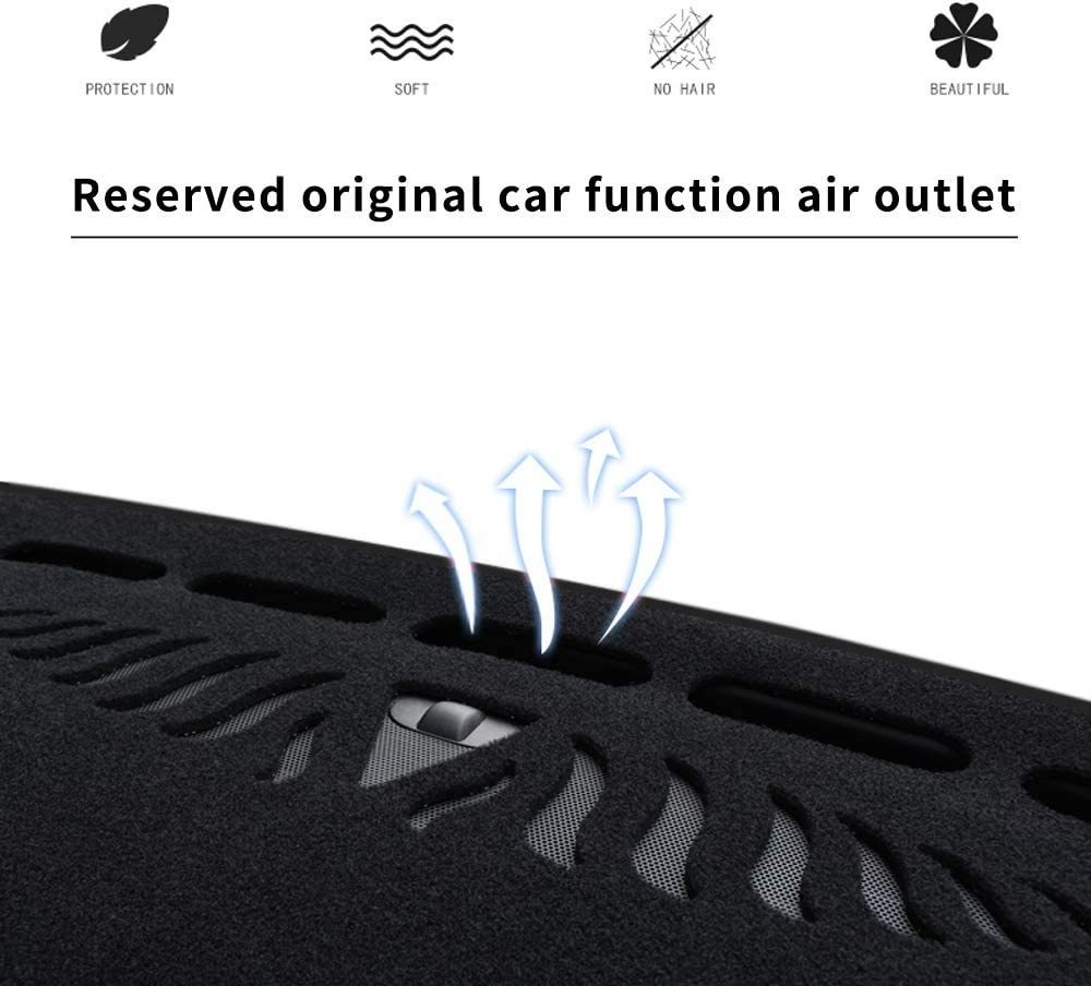 Muchkey Dash Board Cover Mat for Toyota Corolla 2007 2008 2009 2010 2011 2012 2013 Carpet Dashboard Cover Easy Installation