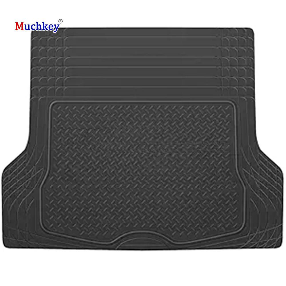 Muchkey Heavy Duty Rubber Cargo Liner Cargo Mat Protection Durable All Weather Waterproof Pvc Universal Car Trunk Mat