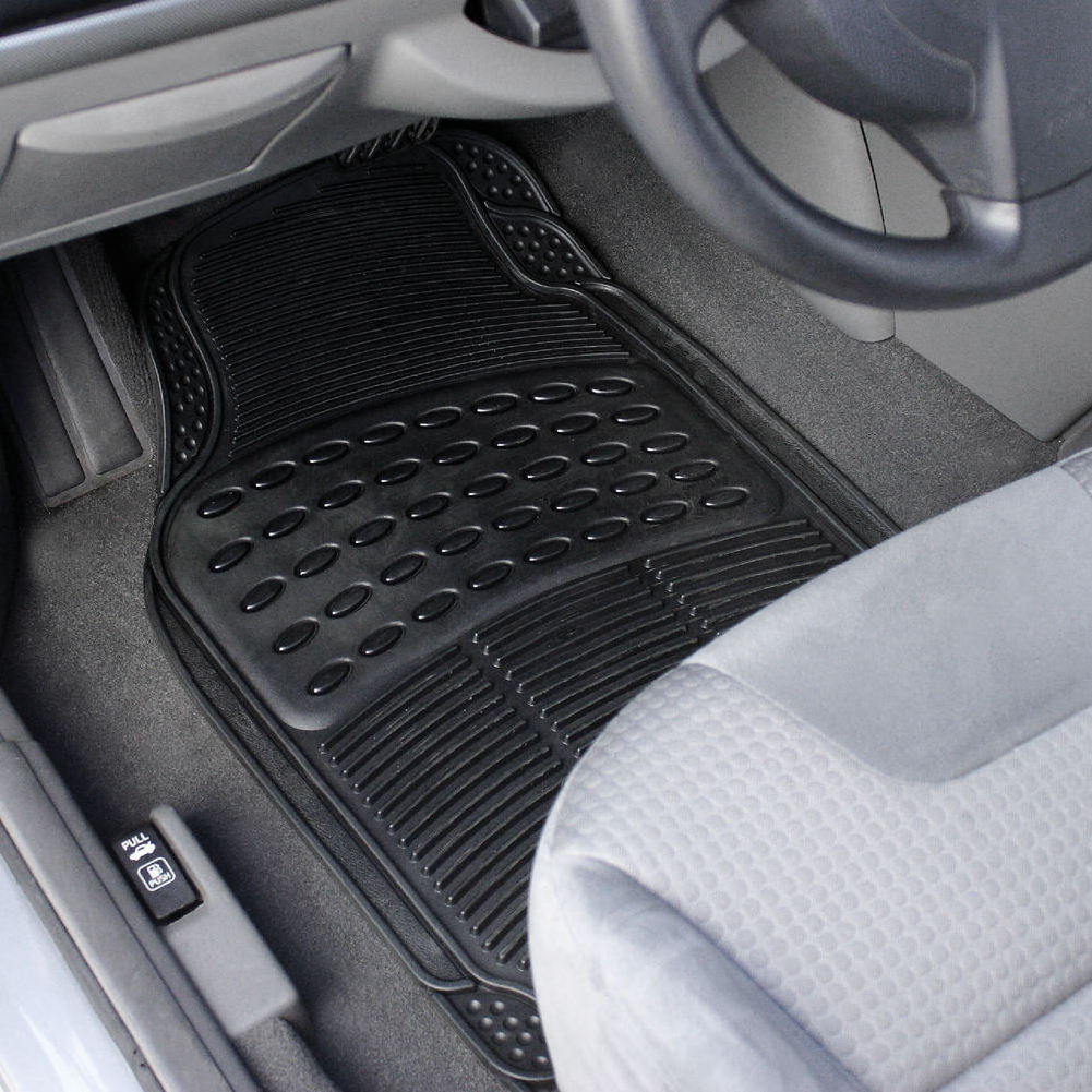 Muchkey Rubber floor mat 4 PCS Set Foot Slip Mat Heavy Duty Easy Wash Wholesale Universal PVC Car Floor Mats for Car