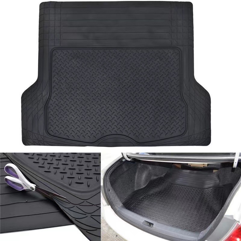 Muchkey Heavy Duty Rubber Cargo Liner Cargo Mat Protection Durable All Weather Waterproof Pvc Universal Car Trunk Mat