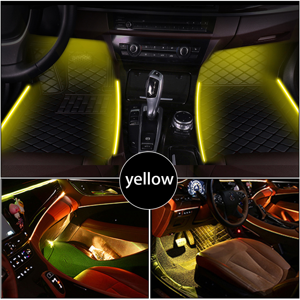 MuchKey OEM ODM LED Strip Car Floor Mats Carpet Lights Led Decorative Interior Lights Luminous Car foot mats