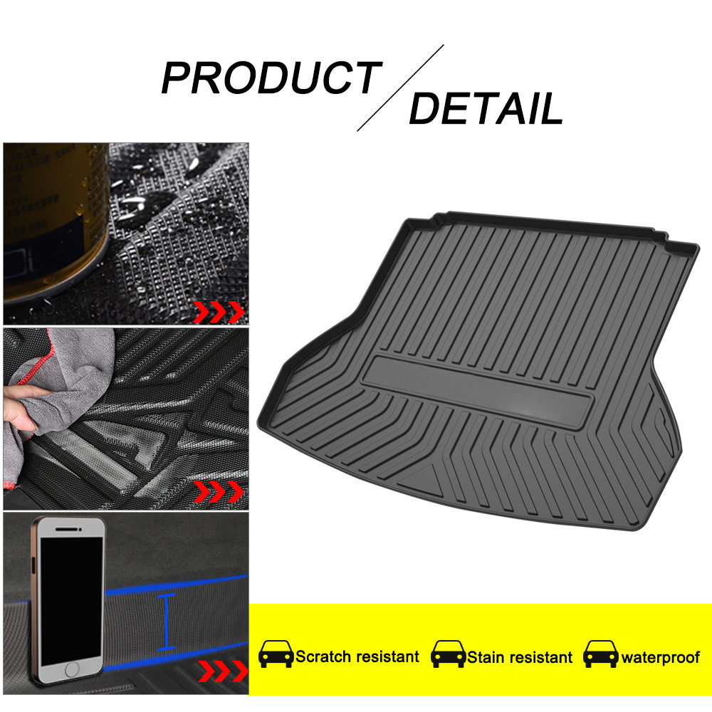 Muchkey Car Trunk Mat For Hyundai Elantra 2018 TPE Car Accessories Pretty Car Trunk Mat