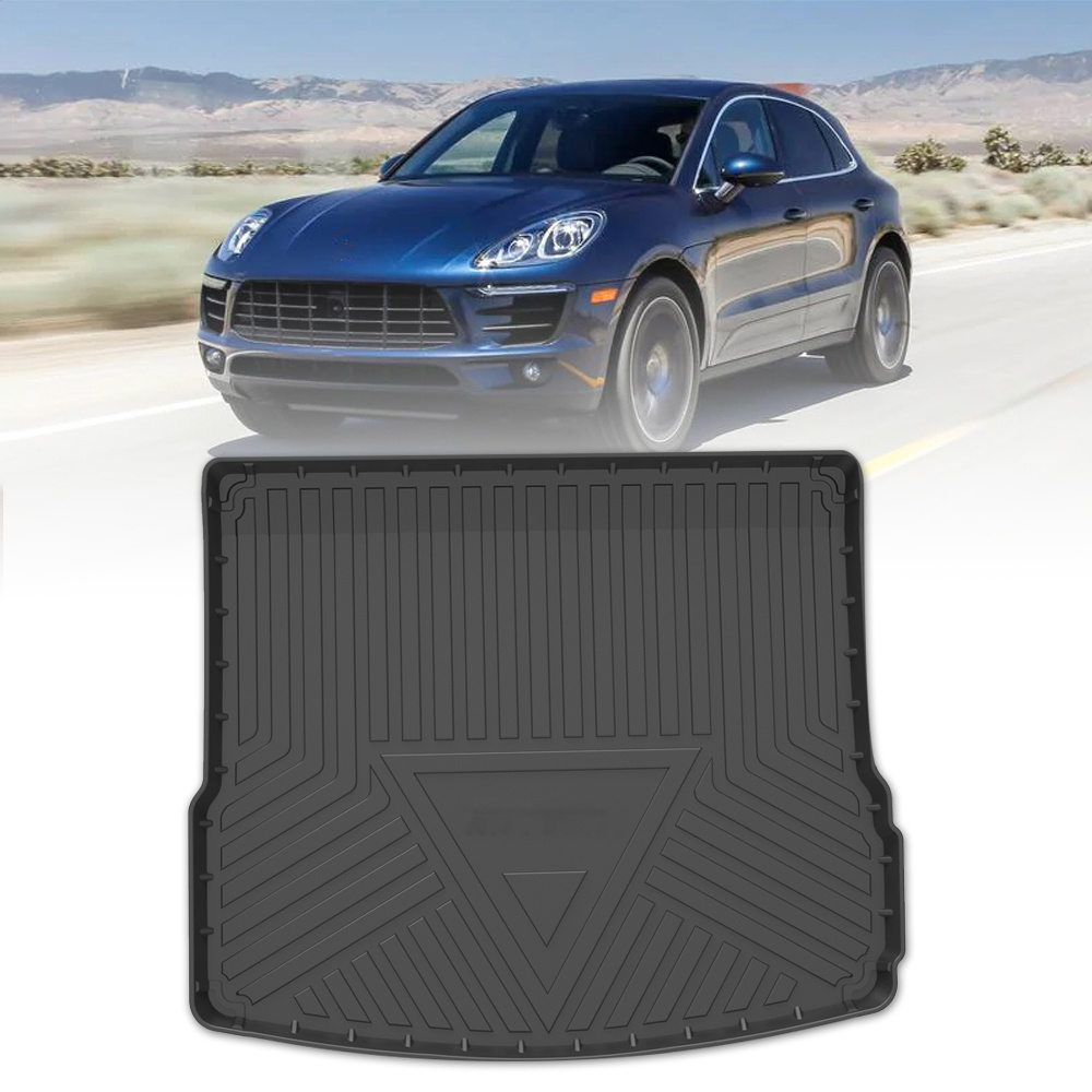 Muchkey Trunk Mat For Porsche Macan 2014 2015 2016 2017 2018 2019 2020 Car Waterproof Non Slip Custom Rubber 3D Car Accessories