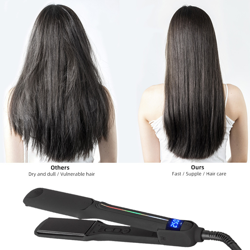 TOP Selling MCH Wide Plate 480F 250C Degrees Keratin Treatment Fast Heat Pro Nano Titanium Professional Hair Straightener