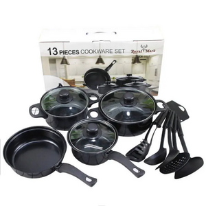 Cooking Cookware With Nonstick Fry Pan And Kitchen Utensils Stainless Steel Cookware Set