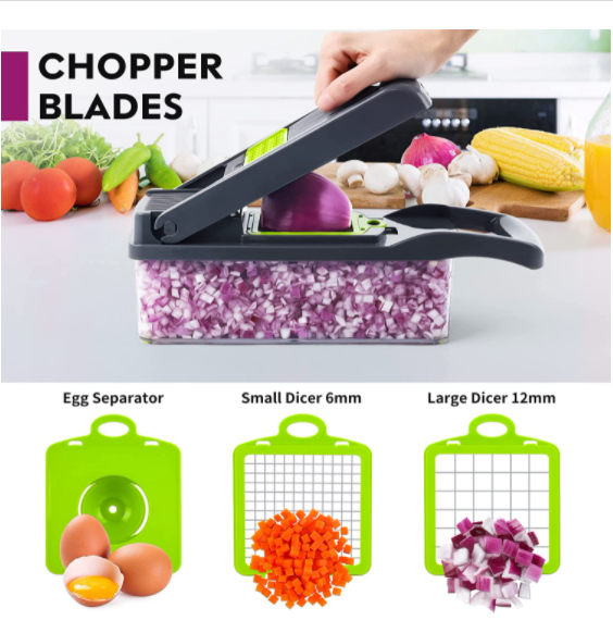 Fullstar Durable Vegetable Chopper Dicer Mandoline Slicer Fruit & Vegetable Cutter and Chopper