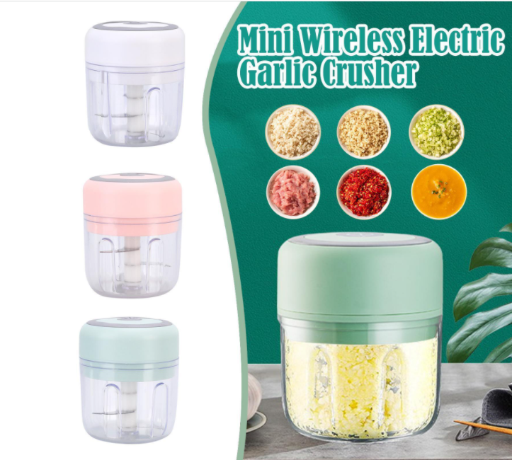 250ML Electric Garlic Food Chopper Vegetable Home Kitchen Chopper Grinder Blender Vegetable Crusher