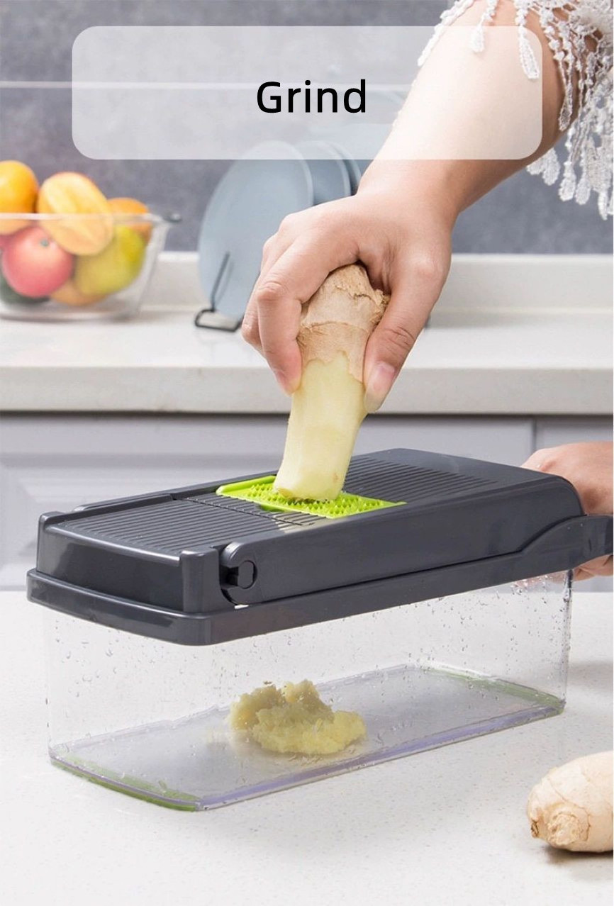 Top Kitchen Multi 12 In 1 Manual Fruit Vegetable Cutter Potatoes Peeler Onion Dicer Veggie Slicer Vegetable Chopper