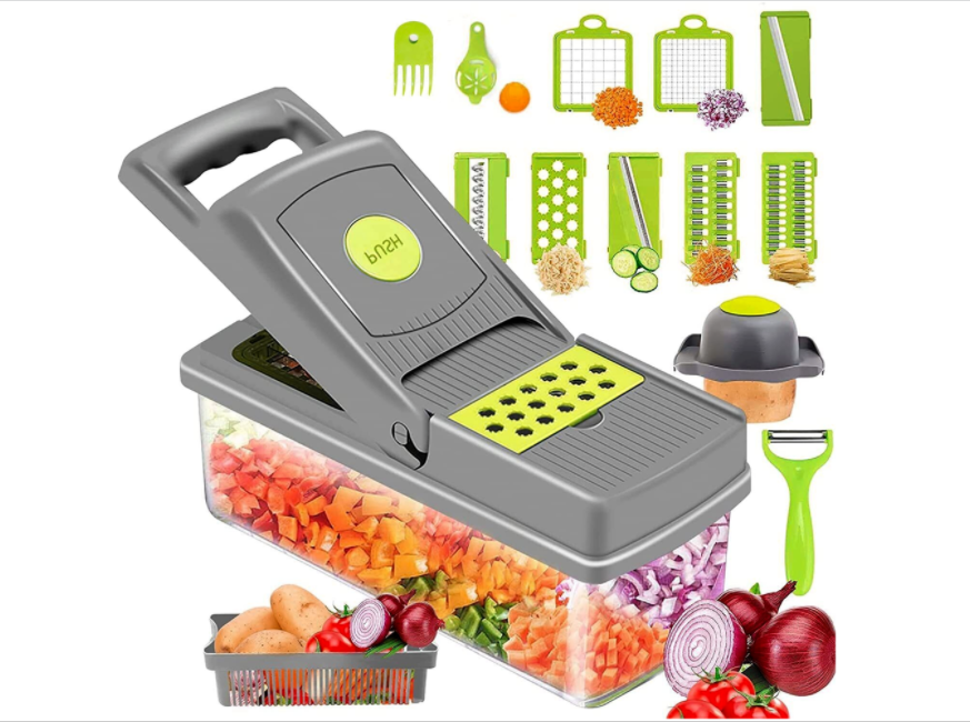 New Arrival 15-in-1 Handheld Kitchen Tool Multifunctional Vegetable Chopper Onion and Potato Peeler Fruit Slicer