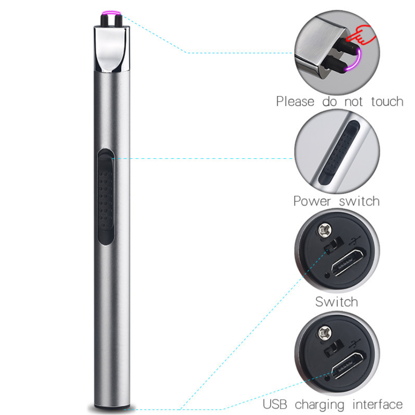 Multifunctional Custom Electric Candle BBQ Lighter Usb Arc Lighter outdoor camping lighter