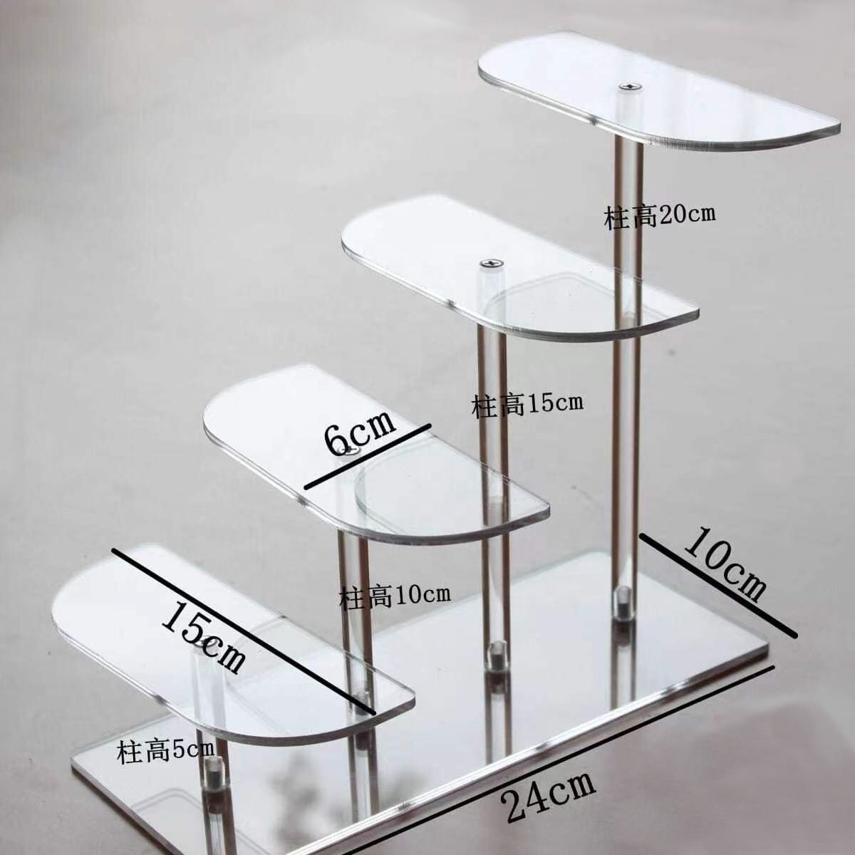 Wholesale Countertop Acrylic Eyeglasses Holder Sunglass Stand Display Shelf 4 Risers Frames Display Racks Stand for Sunglasses