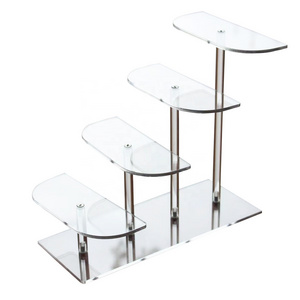 Wholesale Countertop Acrylic Eyeglasses Holder Sunglass Stand Display Shelf 4 Risers Frames Display Racks Stand for Sunglasses