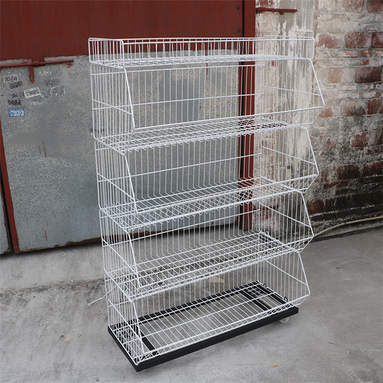 foldable rack Metal Wire Storage Rack Shelf With NSF Approval  wire display mesh  wire basket  display racking system warehouse