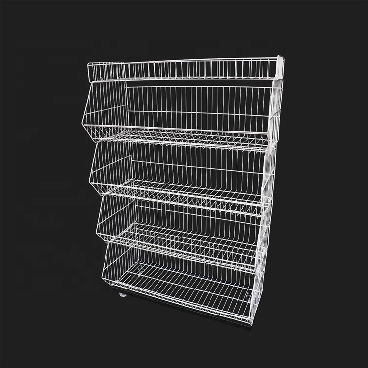 foldable rack Metal Wire Storage Rack Shelf With NSF Approval  wire display mesh  wire basket  display racking system warehouse