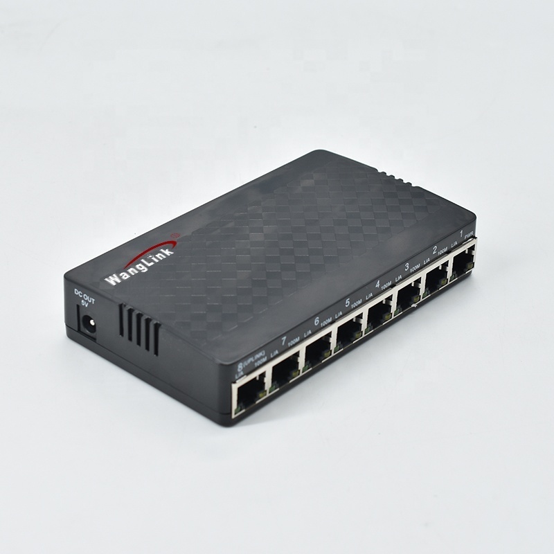 Wanglink Fast Ethernet Switch 8 Port 10/100Mbps Reverse POE with Selectabl POE Out RPOE Switch