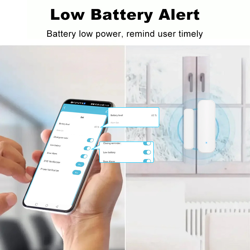 WIFI Door Sensors Tuya Intelligent Door Window Open Close Detector With Smart Life Automation
