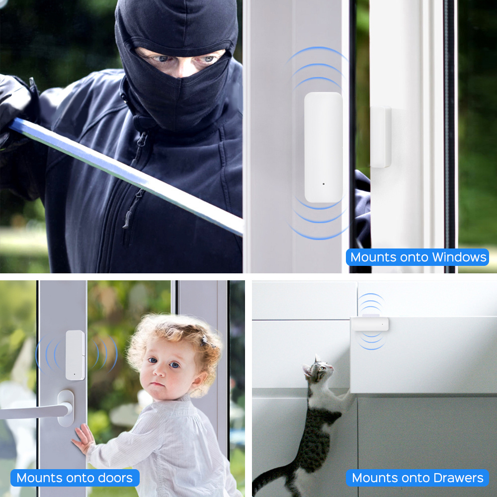 Home Safety Alarm System Standalone Magnetic Sensors Independent Wireless Home Door Window Entry Burglar Alarm