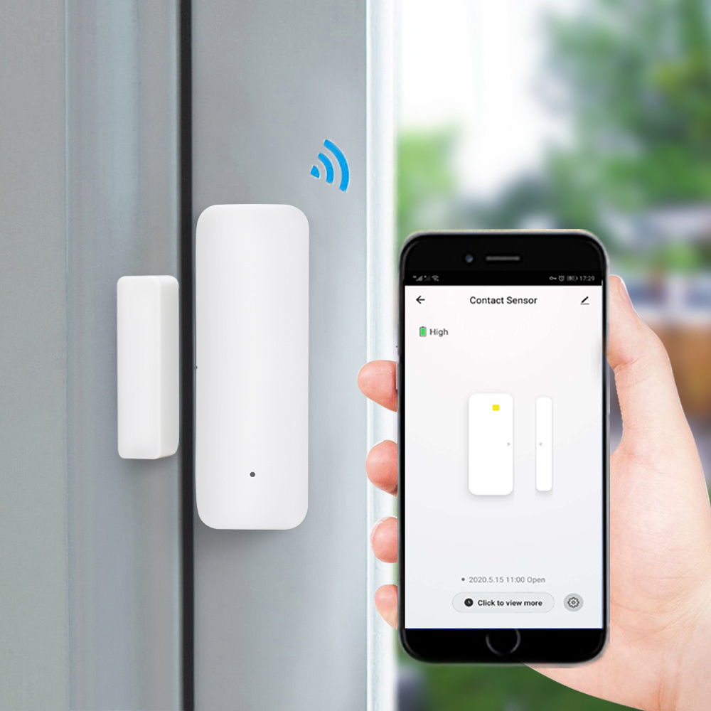 Tuya WIFI door window sensor work with APP without gateway is suitable for  rental housing