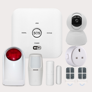 DIY Wireless connection home automation 433 mhz system gateway GSM smart Tuya alarm kit fire alarm