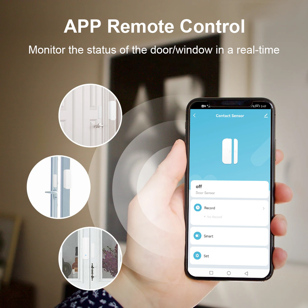 WIFI Door Sensors Tuya Intelligent Door Window Open Close Detector With Smart Life Automation