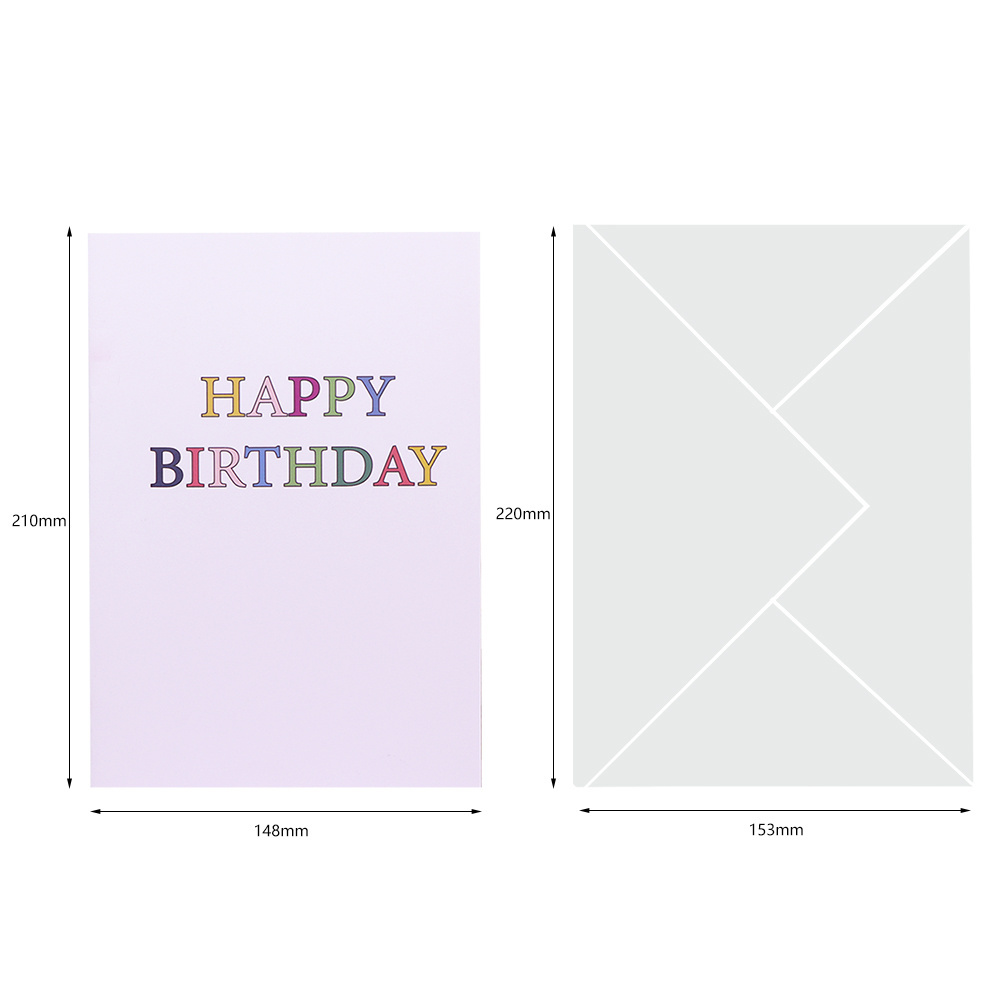 Funny gift box 3d happy birthday invitation cards pop up greeting gift card