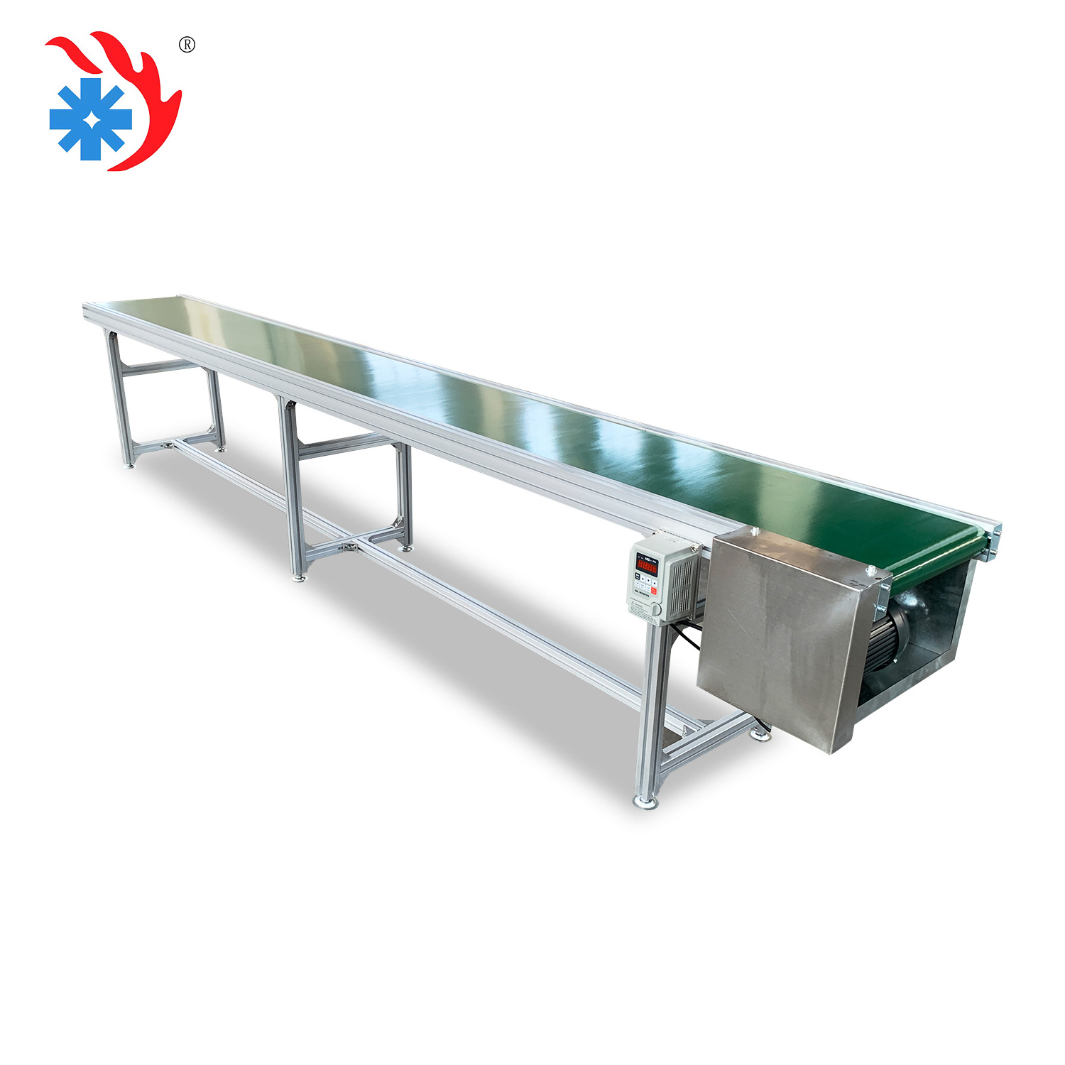 Factory stainless steel food grade assembly line small PVC belt conveyor for packing and production line