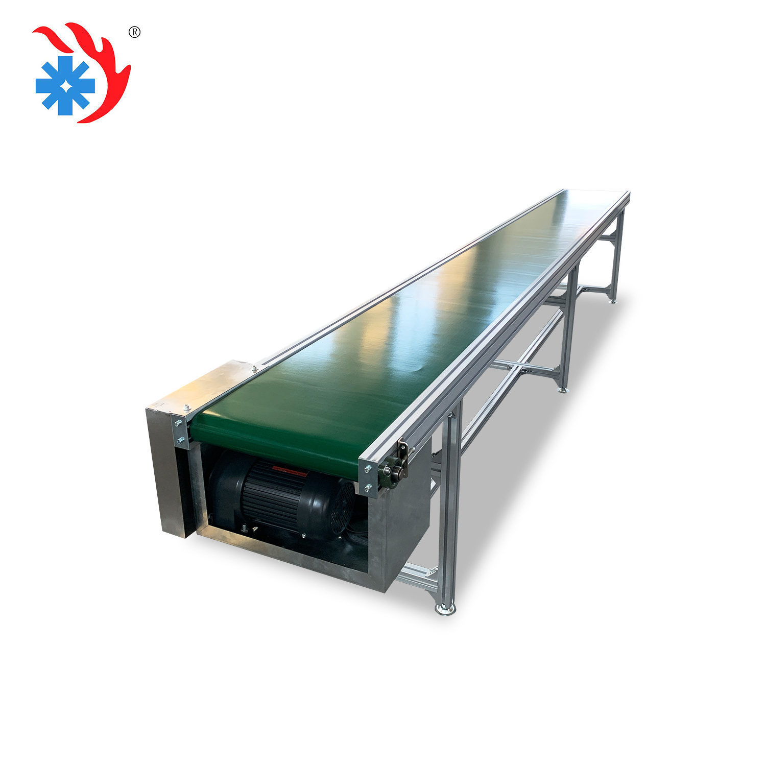 Factory stainless steel food grade assembly line small PVC belt conveyor for packing and production line