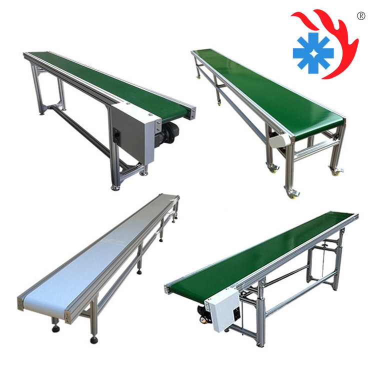 Factory stainless steel food grade assembly line small PVC belt conveyor for packing and production line