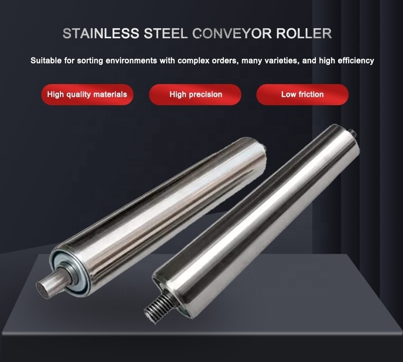 Heavy Duty Gravity Roller Idler Steel Interroll Conveyor System Rollers Parts