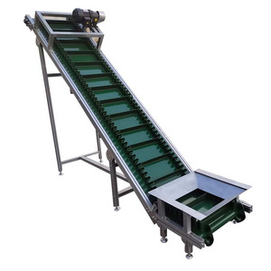 Skirt Apron Side Wall Belt Conveyor Belt With Cleates Hopper Incline Climbing Conveyor For Bulk Materials Cereal Candy