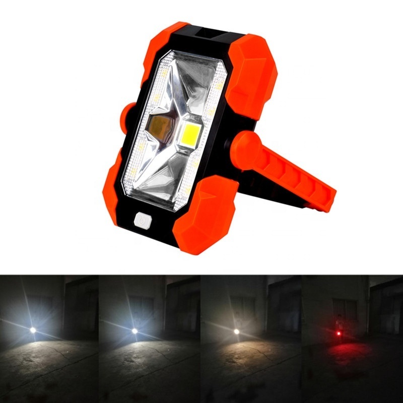 Waterproof Portable Mini Floodlight Flashlight Led Rechargeable Solar Powered Camping Tent Lamps Lights With USB charger