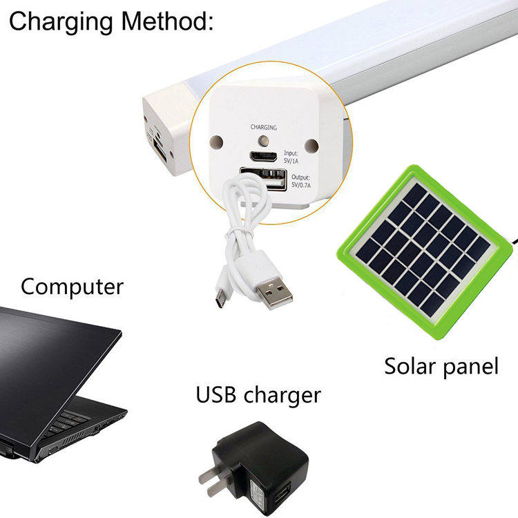 Lithium battery powered solar emergency light led rechargeable