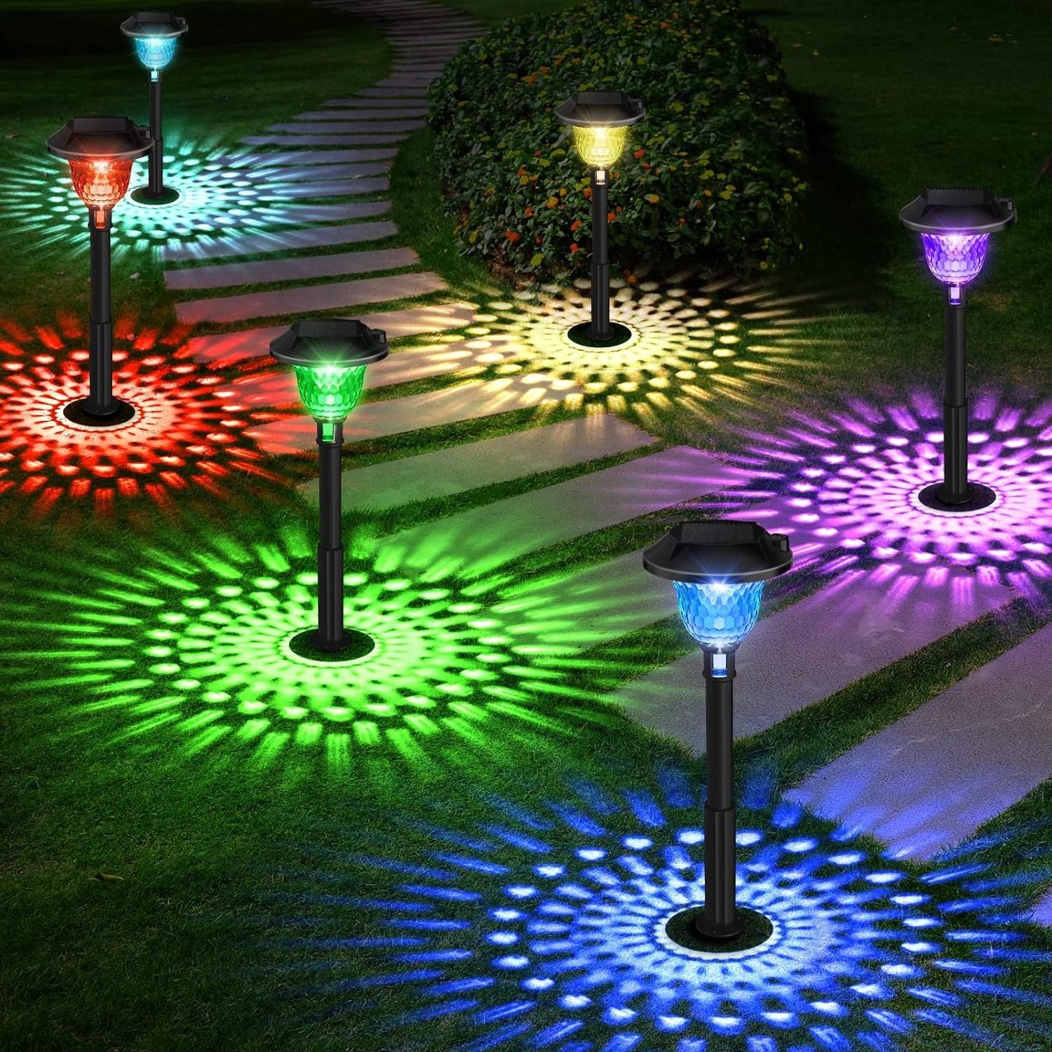 New solar garden light RGB IP65 Waterproof decorating for yard garden