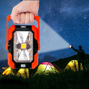 Camping Carabiner USB Charger Emergency Rechargeable Floodlight IP65 Waterproof Outdoor Solar Powered Hand Crank Flashlight