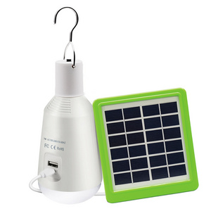 Solar Light Bulb Outdoor Rechargeable Solar Power System Light Power Bank Function E27 LED Rechargeable Bulb with Solar Panel